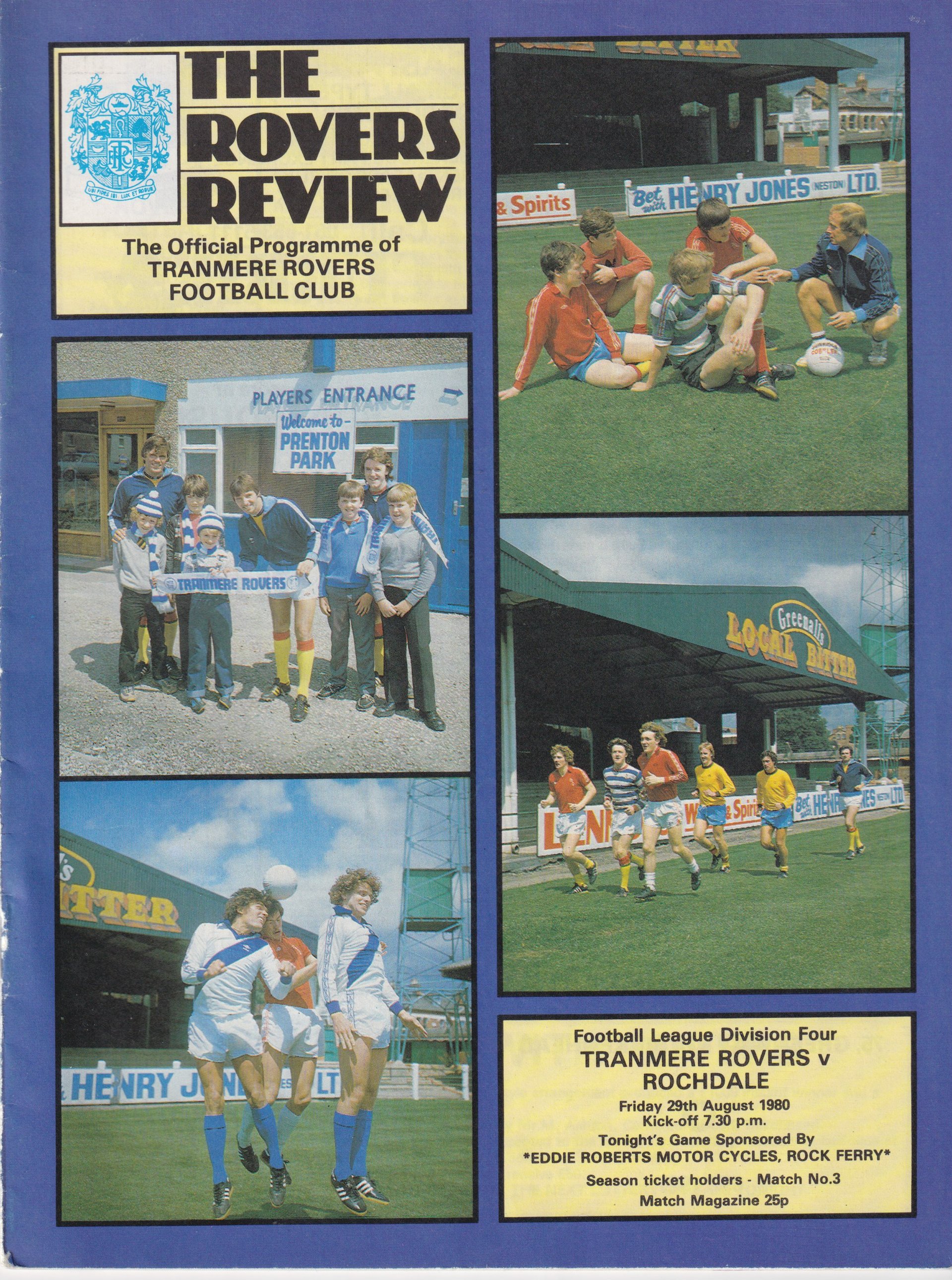 Tranmere Rovers v Rochdale match programme